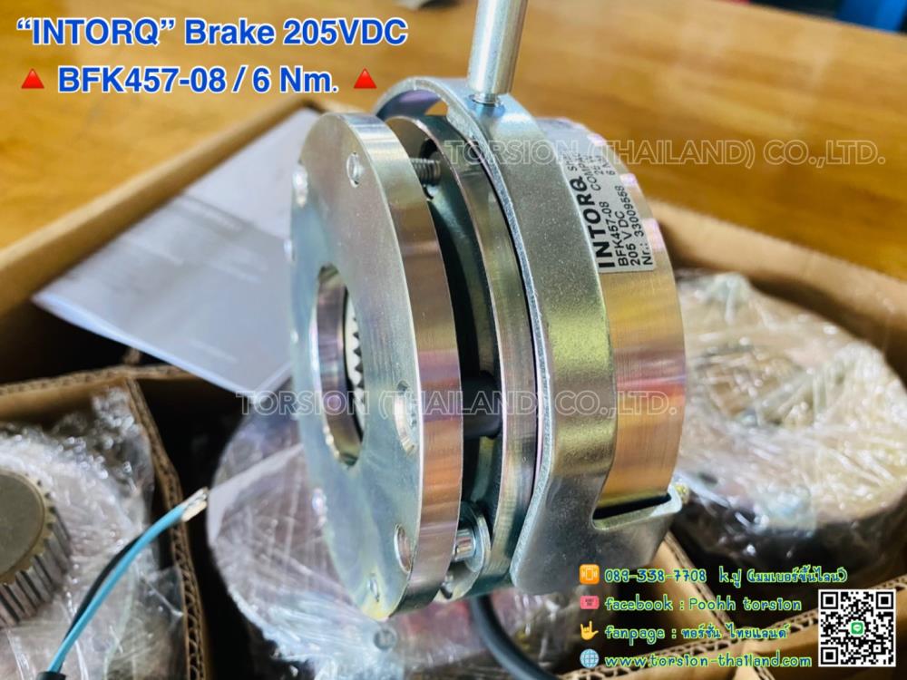 INTORQ Brake BFK 457-08 205VDC ,brake motor , intorq , มอเตอร์เบคร , เบรค , BFK457-08,INTORQ ,Machinery and Process Equipment/Brakes and Clutches/Brake