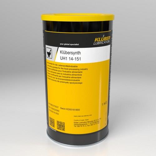 Klubersynth UH1 14-151 Synthetic lubricating grease for the food and pharmaceutical processing industry ( 1 kg./ CAN ),Kluber synth UH1 14-151,KLUBER,Hardware and Consumable/Industrial Oil and Lube