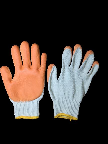 ถุงมือทอเคลือบยางส้ม,วัสดุสิ้นเปลือง,,Plant and Facility Equipment/Safety Equipment/Gloves & Hand Protection