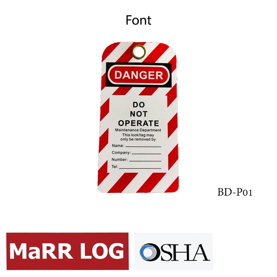 ป้ายแท็กนิรภัย MARRLOG Lockout Label Sign Safety Tagout BD-P01