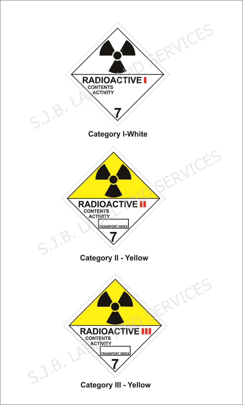 LABEL CLASS 7 RADIOACTIVE MATERIALS,LABEL DG,,Hardware and Consumable/Packing and Labeling