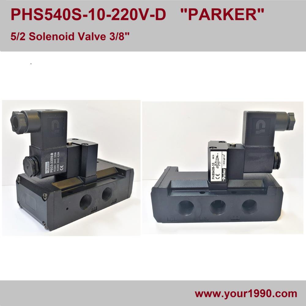 5/2 Parker solenoid Valve,PHS/ 5/2 Solenoid Valve/ Paker/ 5/2 Parker Solenoid Valve/ PHS540S-10/PHS540S-10-220V-D,Parker,Pumps, Valves and Accessories/Valves/Solenoid Valve