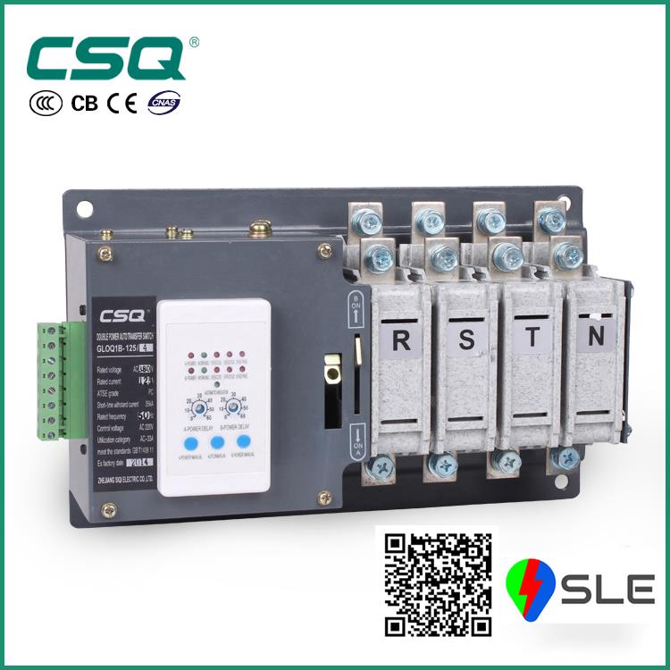 ATS GLOQ1B-125I(63A) 4 Pole. Change over switch (Solenoid type),ATS CSQ,CSQ,Electrical and Power Generation/Power Distribution Equipment