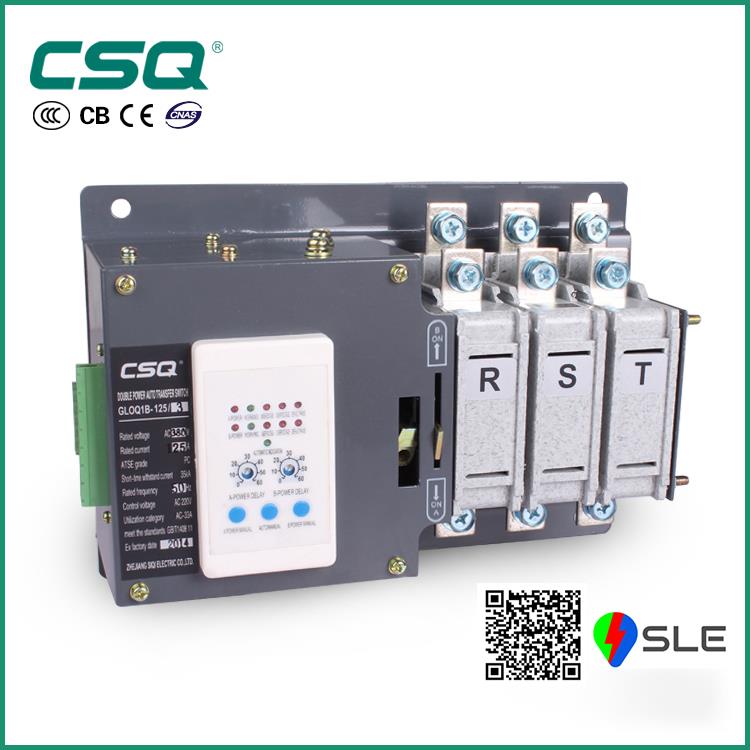 ATS GLOQ1B-125I(63A) 3 Pole. Change over switch (Solenoid type),ATS CSQ,CSQ,Electrical and Power Generation/Power Distribution Equipment