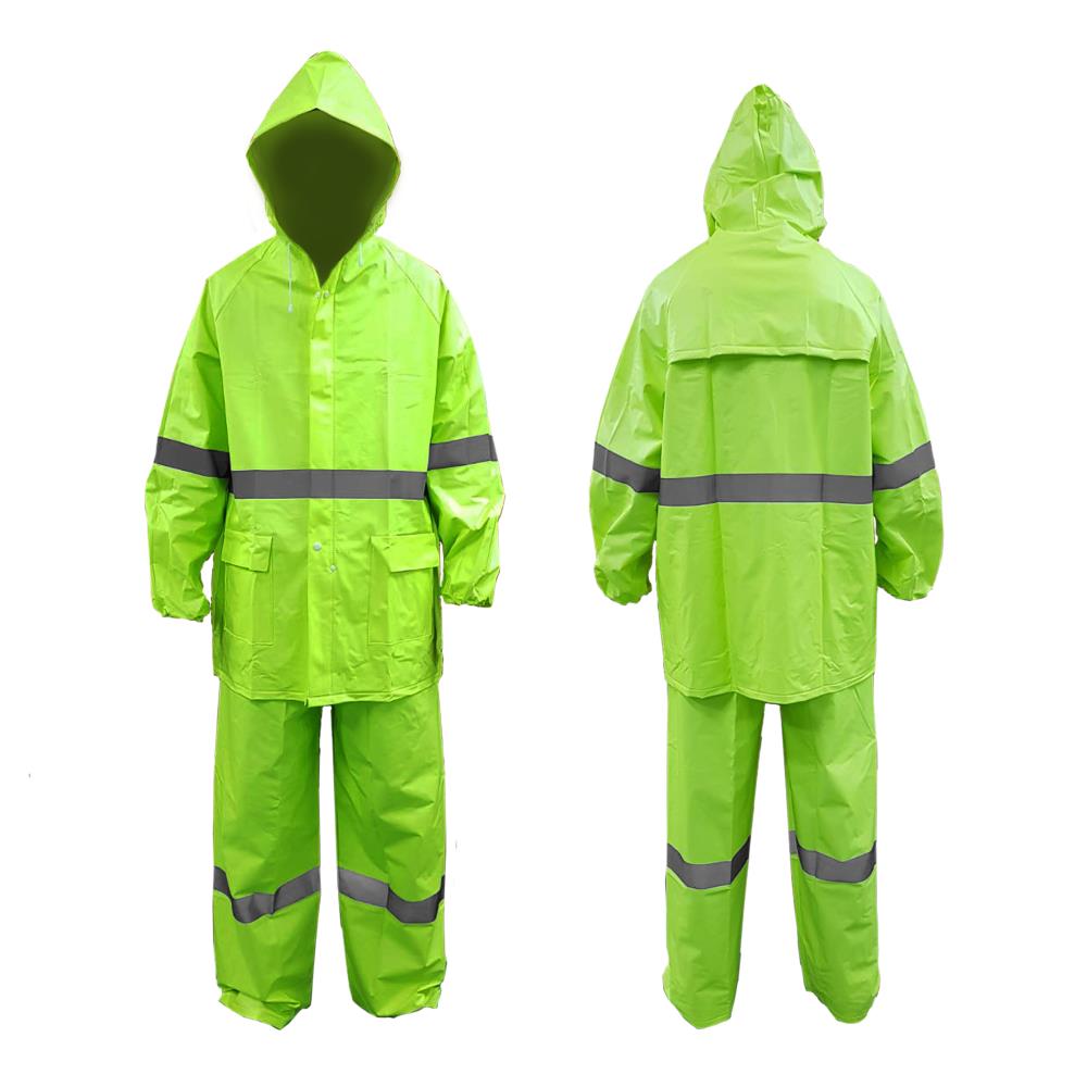 ชุดกันฝนสีเขียว เสื้อ-กางเกง ,ชุดกันฝน, ชุดกันฝน PVC, ชุดคลุม, สีเขียว, เสื้อกันฝน, เสื้อกันฝน PVC, เสื้อกันฝนสีเขียว, แถบสะท้อนแสง,BEST ONE,Plant and Facility Equipment/Safety Equipment/Protective Clothing