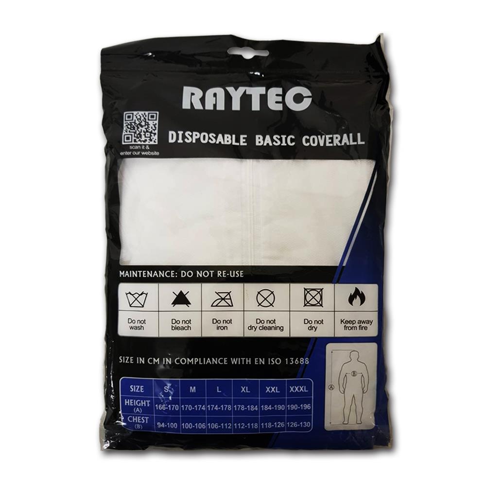 ชุด PPE ป้องกันละอองเหลว น้ำมัน สารเคมีและฝุ่นผง ละอองจาการทำงาน RAYGARD
