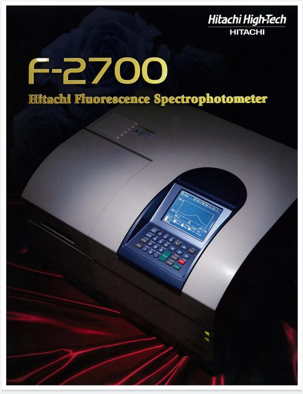 เครื่อง Fluorescence Spectrophotometer รุ่น F-2700 ยี่ห้อ HITACHI ประเทศญี่ปุ่น,Fluorescence Spectrophotometer,Spectro,fluorescence,,Hitachi,Engineering and Consulting/Laboratories