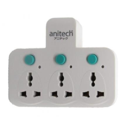 Anitech, รุ่น H121TES, ปลั๊กพ่วง ปลั๊กไฟต่อพ่วง ปลั๊กไร้สาย  2500W / 10A ,ปลั๊กพ่วง, ปลั๊กไฟต่อพ่วง, เพิ่มช่องปลั๊ก, ขยายช่องปลั๊ก, ปลั๊กไร้สาย, H121TES, Anitech,Anitech,Hardware and Consumable/Plugs