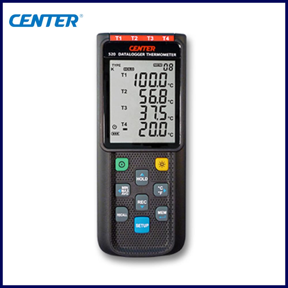 CENTER 520 เครื่องวัดอุณหภูมิบันทึกข้อมูล (Four Channels Datalogger Thermometer),Thermometer,CENTER ,Instruments and Controls/Thermometers
