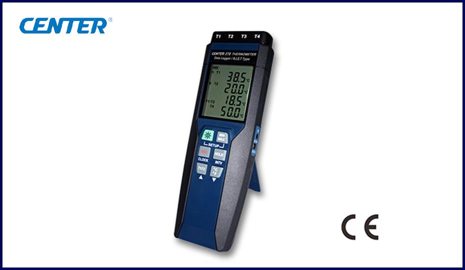 CENTER 378 เครื่องวัดอุณหภูมิบันทึกข้อมูล (Four Channels Datalogger Thermometer)