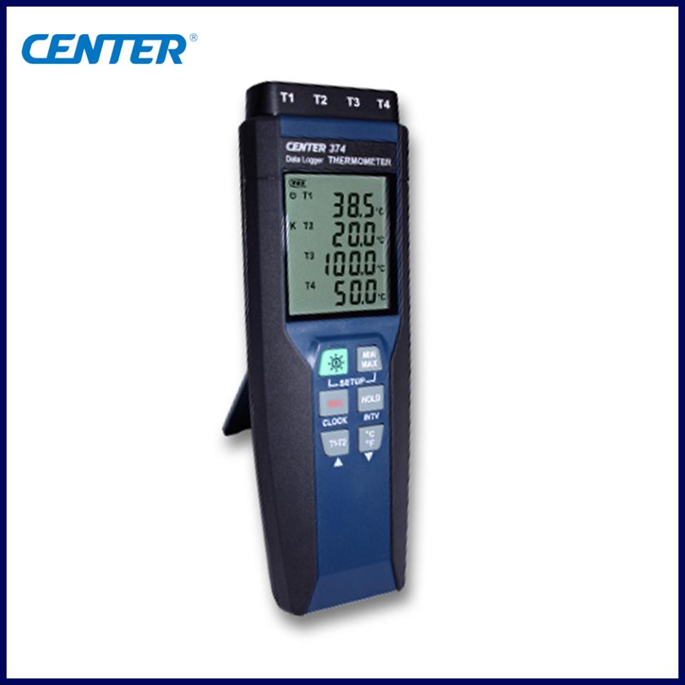 CENTER 374 เครื่องวัดอุณหภูมิบันทึกข้อมูล (Four Channels Datalogger Thermometer),Thermometer Datalogger,CENTER,Instruments and Controls/Thermometers