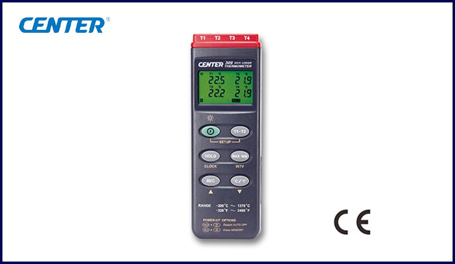 CENTER 309  เครื่องวัดอุณหภูมิบันทึกข้อมูล  (Four Channels Datalogger Thermometer)