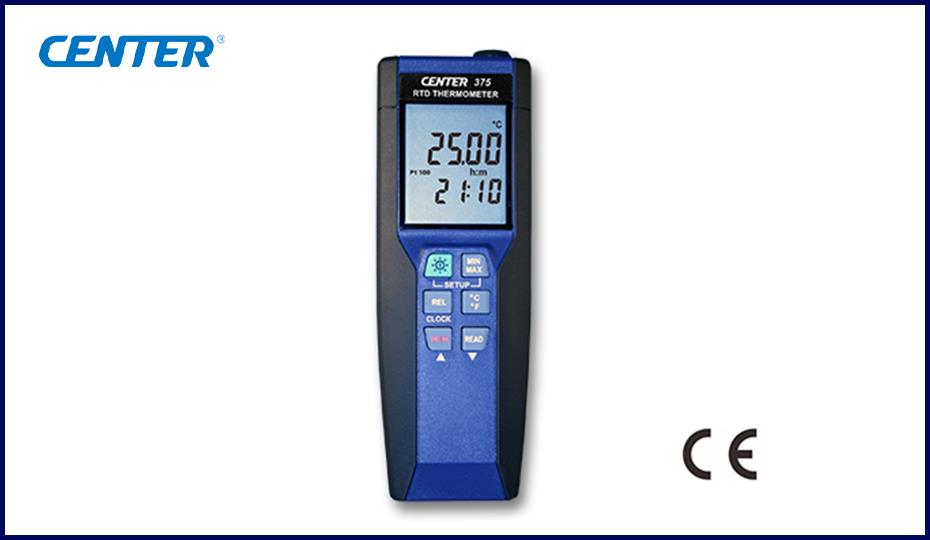 CENTER 375 เครื่องวัดอุณหภูมิ RTD (Precision RTD Thermometer (0.01?C)