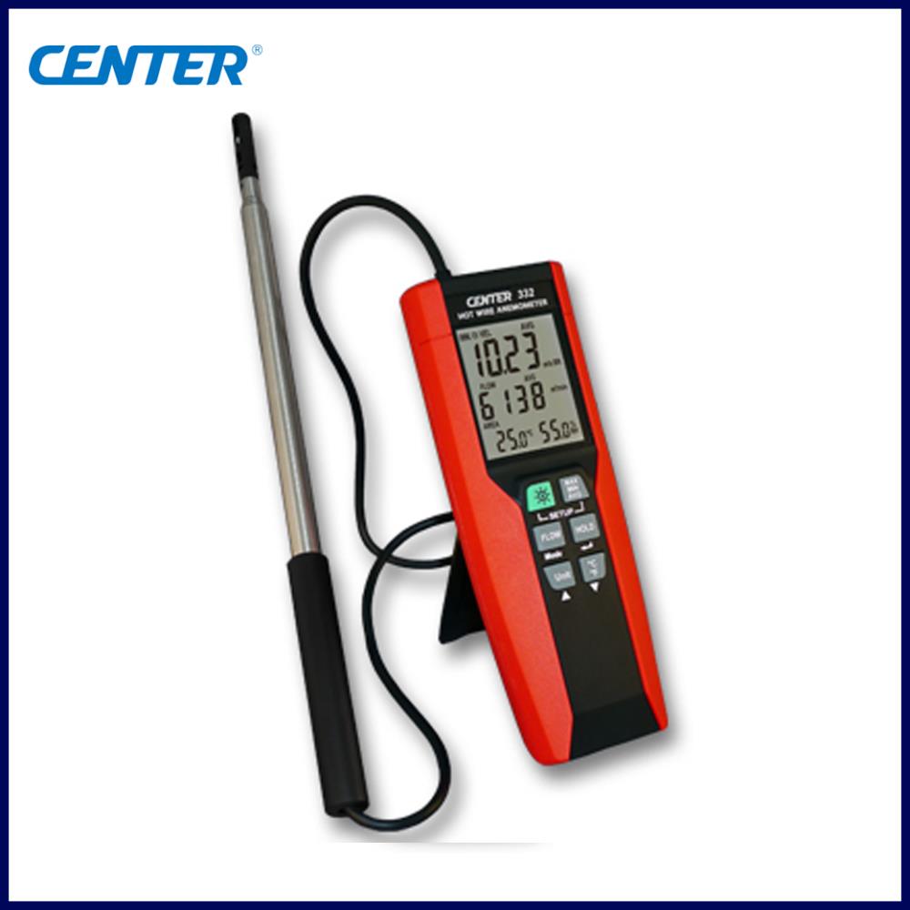 CENTER 332 เครื่องวัดความเร็วลม (Hot Wire Anemometer),Anemometer เครื่องวัดความเร็วลม,CENTER ,Instruments and Controls/Air Velocity / Anemometer