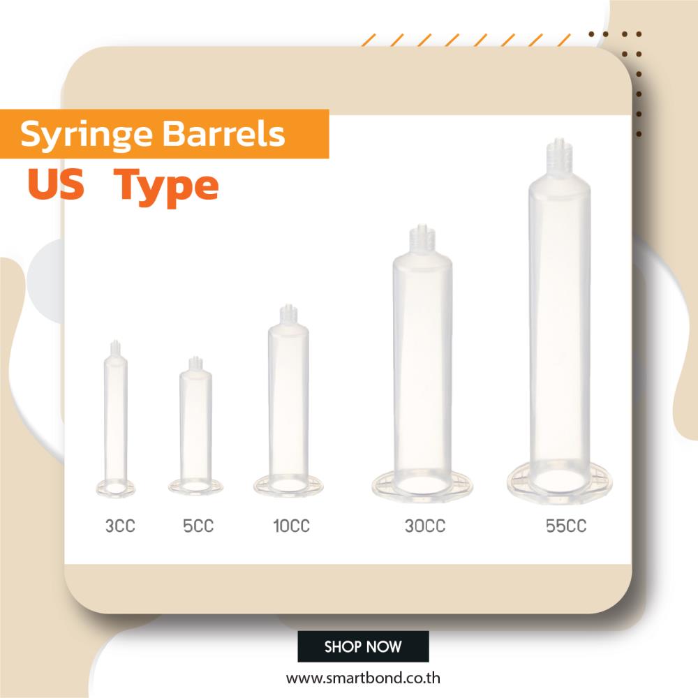 US TYPE Syringe barrel and piston (กระบอกฉีดยา ดูดจ่ายสารเคมีหรือกาว),กระบอกฉีดยา, Syringes, ดูดจ่ายสาร, Barrel,,Machinery and Process Equipment/Applicators and Dispensers/Syringes