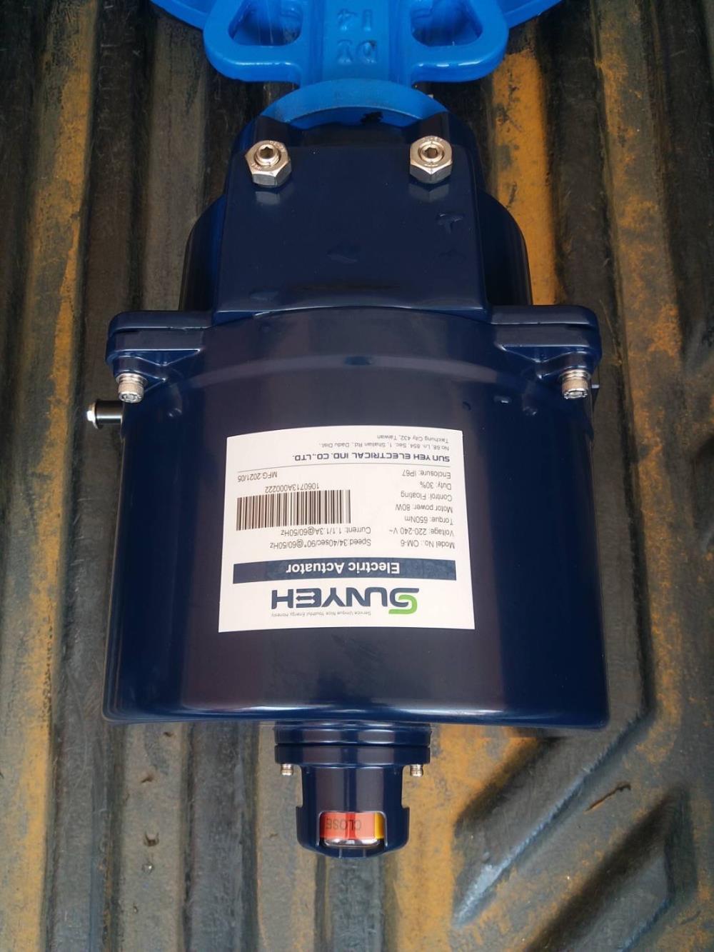 Electric Actuator,"SUNYEH"TAIWAN ELECTRIC ACTUATOR ON-OFF 220VAC/24VDC WITH BUTTERFLY,Sunyeh,Pumps, Valves and Accessories/Valves/Butterfly Valves