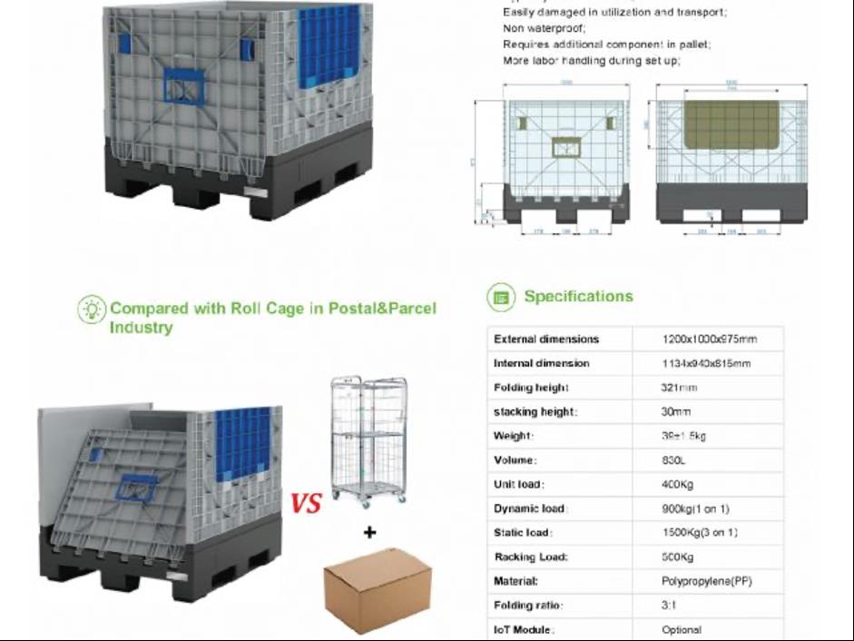 Foldable Large Container ลังพลาสติกพับได้,Foldable Large Container (พลาสติกคอนเทนเนอร์, ลังพลาสติกฉีด, ลังโปร่ง, ลังทึบ, ลังพลาสติก, ลังพับได้, ลังพลาสติกพับได้, ลังคอนเทนเนอร์, ลังเก็บอะไหล่, กล่องอะไหล่, กล่องใส่สินค้า, กล่องบรรจุสินค้า, ลังใส่สินค้า, ลังบรรจุสินค้า, ลังพลาสติกโปร่ง, ลังพลาสติกทึบ, transport and storage container, ตะกร้าพลาสติก, กล่องพลาสติก,ตะกร้าใส่สินค้า, ตะกร้าโปร่ง, ตะกร้าทึบ, ตะกร้าพลาสติก, ตะกร้าพับได้, ตะกร้าเก็บอะไหล่, ตะกร้าเก็บของ, กระบะขายสินค้า, กระบะโปร่ง, กระบะทึบ, กระบะพลาสติก, กระบะพับได้, กระบะเก็บอะไหล่, กระบะเก็บของ, plastic container),Material World Co., Ltd.,Industrial Services/Warehousing