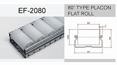 80"Type Placon Flat Roll SPGI  (White) PE Roller SPCC  4M.,Placon Roller,ESD Roller,ระบบลำเลียง,Placon Roller Track,,Tool and Tooling/Accessories