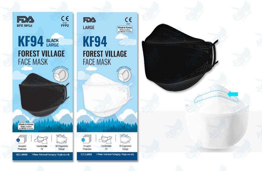 หน้ากากอนามัย KF94 ทางการแพทย์ ใช้ป้องกันโควิด,หน้ากากอนามัยKF94,FOREST VILLAGE,Plant and Facility Equipment/Safety Equipment/Respiratory Protection