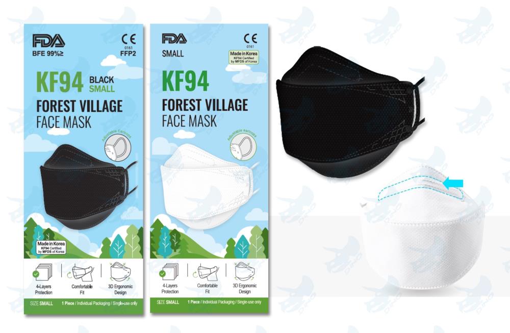 หน้ากากอนามัย KF94 ทางการแพทย์ ใช้ป้องกันโควิด (สำหรับเด็ก),หน้ากากอนามัยKF94 ของเด็ก,FOREST VILLAGE,Plant and Facility Equipment/Safety Equipment/Respiratory Protection