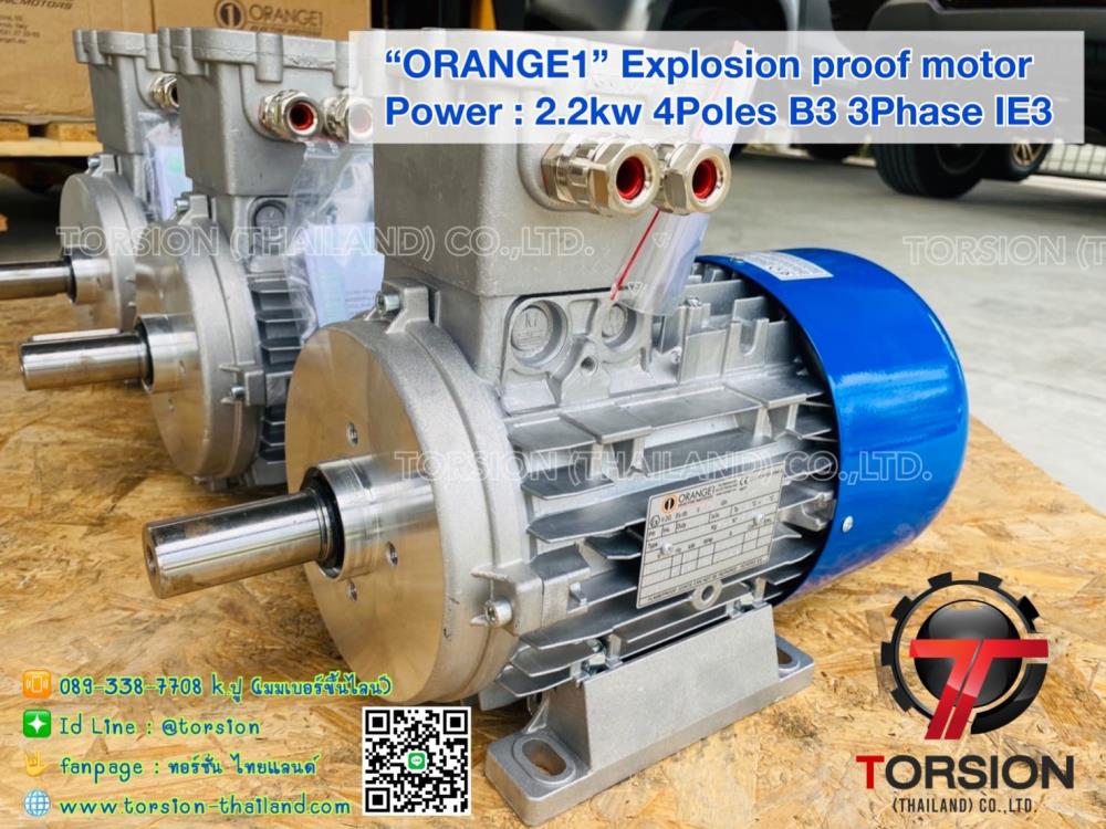 มอเตอร์กันระเบิด "ORANEG1" 2.2kw. 4P B3 3Phase IE3,มอเตอร์กันระเบิด , Elprom , Explosion proof motor , Explosion proof , ORANGE1 , IE3,ORANEG1,Machinery and Process Equipment/Engines and Motors/Motors