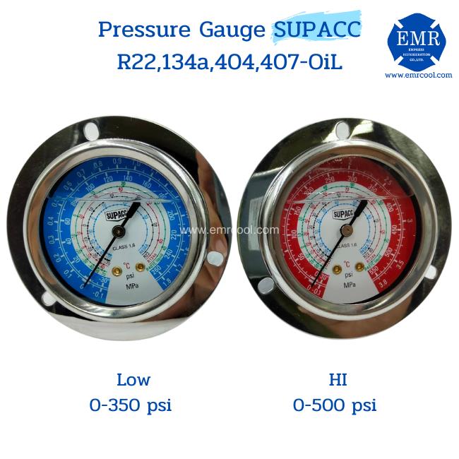 Pressure Gauge High -Low  SUPACC  R22,134a,404,407-OiL,Pressure Gauge High -Low  SUPACC  R22,134a,404,407-OiL, SUPACC,Instruments and Controls/Gauges