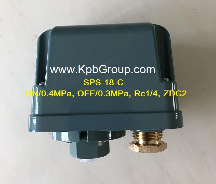 SANWA DENKI Pressure Switch SPS-18-C, ON/0.4MPa, OFF/0.3MPa, Rc1/4, ZDC2,SPS-18-C, SANWA DENKI, Pressure Switch,SANWA DENKI,Instruments and Controls/Switches