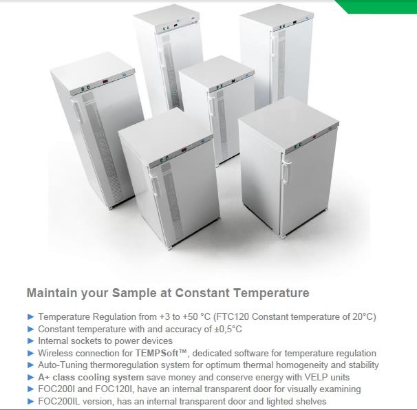 Velp Refrigerated Thermostats And Cooled Incubators