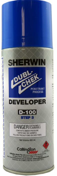 D-100 น้ำยาตรวจรอยแตกร้าว Developer,D-100, D100 ,  SHERWIN , Developer , น้ำยาสร้างภาพ,SHERWIN,Chemicals/General Chemicals
