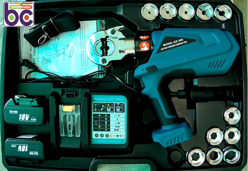 เครื่องย้ำสายไฟ อัตโนมัติ ไร้สาย แบบ ไฮดรอลิค EZ300,เครื่องย้ำสายไฟ เครื่องย้ำหางปลา ไฮดรอลิค,,Tool and Tooling/Hydraulic Tools/Hydraulic Crimping Tools