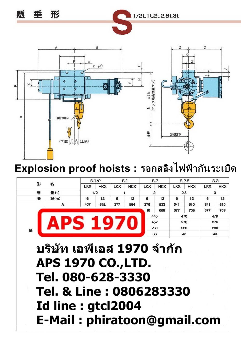 รอกสลิงไฟฟ้ากันระเบิด , Explosion proof hoists,รอกสลิงไฟฟ้ากันระเบิด , Explosion proof hoists , รอกกันระเบิด,Mitsubishi,Logistics and Transportation/Elevator Parts