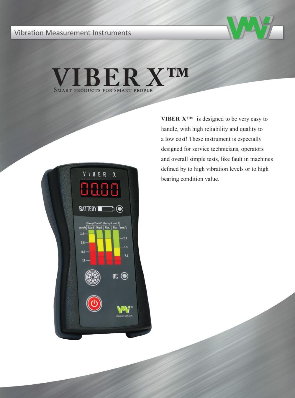 Vibration Meter, VIBER X, Brand : VMI International AB,#ขาย #จำหน่าย #viber #viberx #vibrationmeter #vibration #vmi #eec #dealer #distributor #ตัวแทนจำหน่าย #factory #industrial #นิคมอุตสาหกรรม #อุตสาหกรรม #สินค้าอุตสาหกรรม #โรงงาน #สิ่งแวดล้อม #environment #engineering #engineer #safety #จป #construction #รับเหมา #ก่อสร้าง #workicon #workicontech,,Instruments and Controls/Test Equipment/Vibration Meter