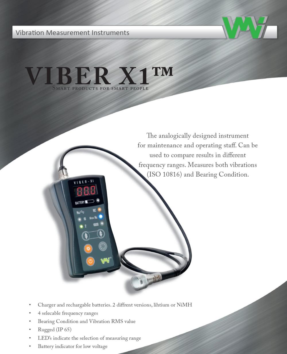 Vibration Meter, VIBER X1, Brand : VMI International AB