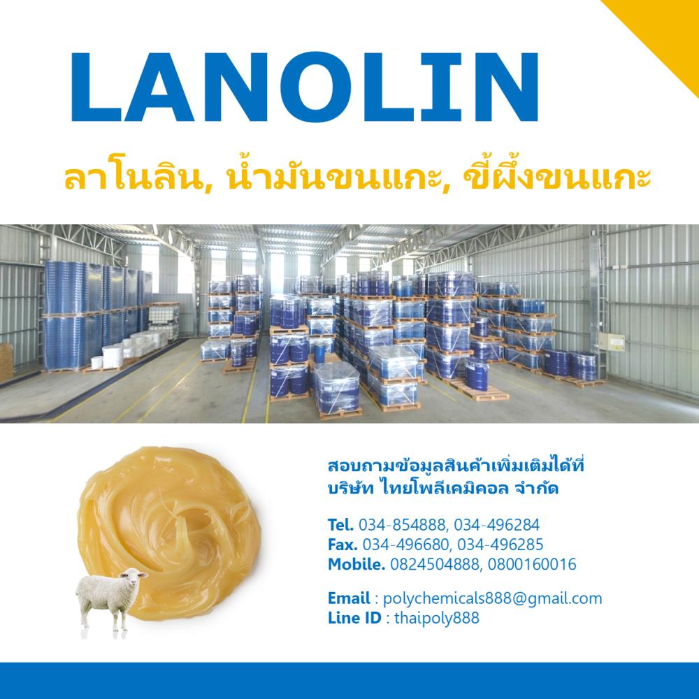 LANOLIN,ลาโนลิน, LANOLIN, ลาโนลีน, น้ำมันขนแกะ, ขี้ผึ้งขนแกะ, น้ำมันสกัดจากขนแกะ ,LANOLIN,Chemicals/General Chemicals