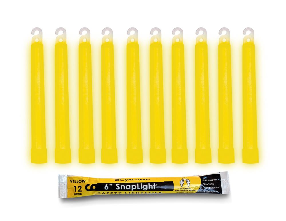 (N) Cyalume 9-00735 snaplight Yellow Glow Stick 6"