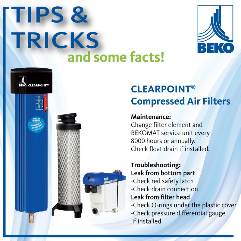 BEKO CLEARPOINT? | ชุดกรองลมอัดคุณภาพสูงจากเยอรมัน,Air filter,BEKO,Machinery and Process Equipment/Filters/Air Filter
