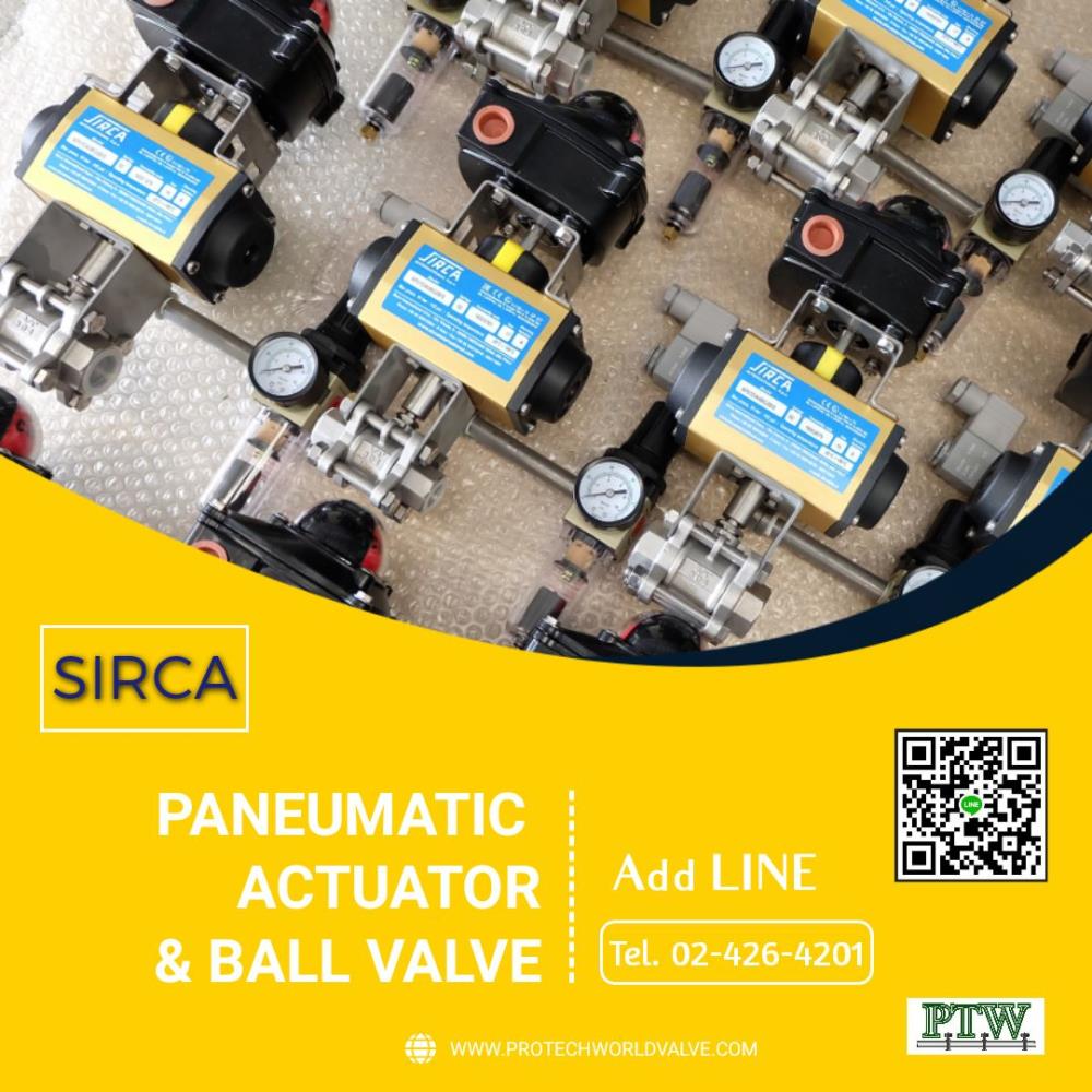 SIRCA Pneumatic Actuator + 3 PCS BALL VALVE 