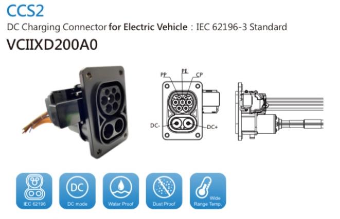 DC Charging Connector for Electric Vehicle : IEC 62196-3 Standard,AC Charging Connector for Electric Vehicle,KST,Automation and Electronics/Access Control Systems