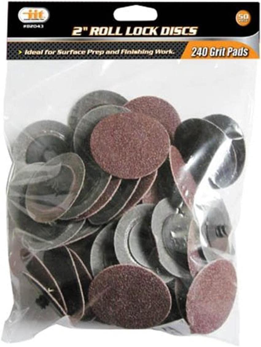 IIT 82043 Roll Lock Style 240 Grit Sanding Disc, 50-Piece,Sanding Disc,IIT,Tool and Tooling/Accessories