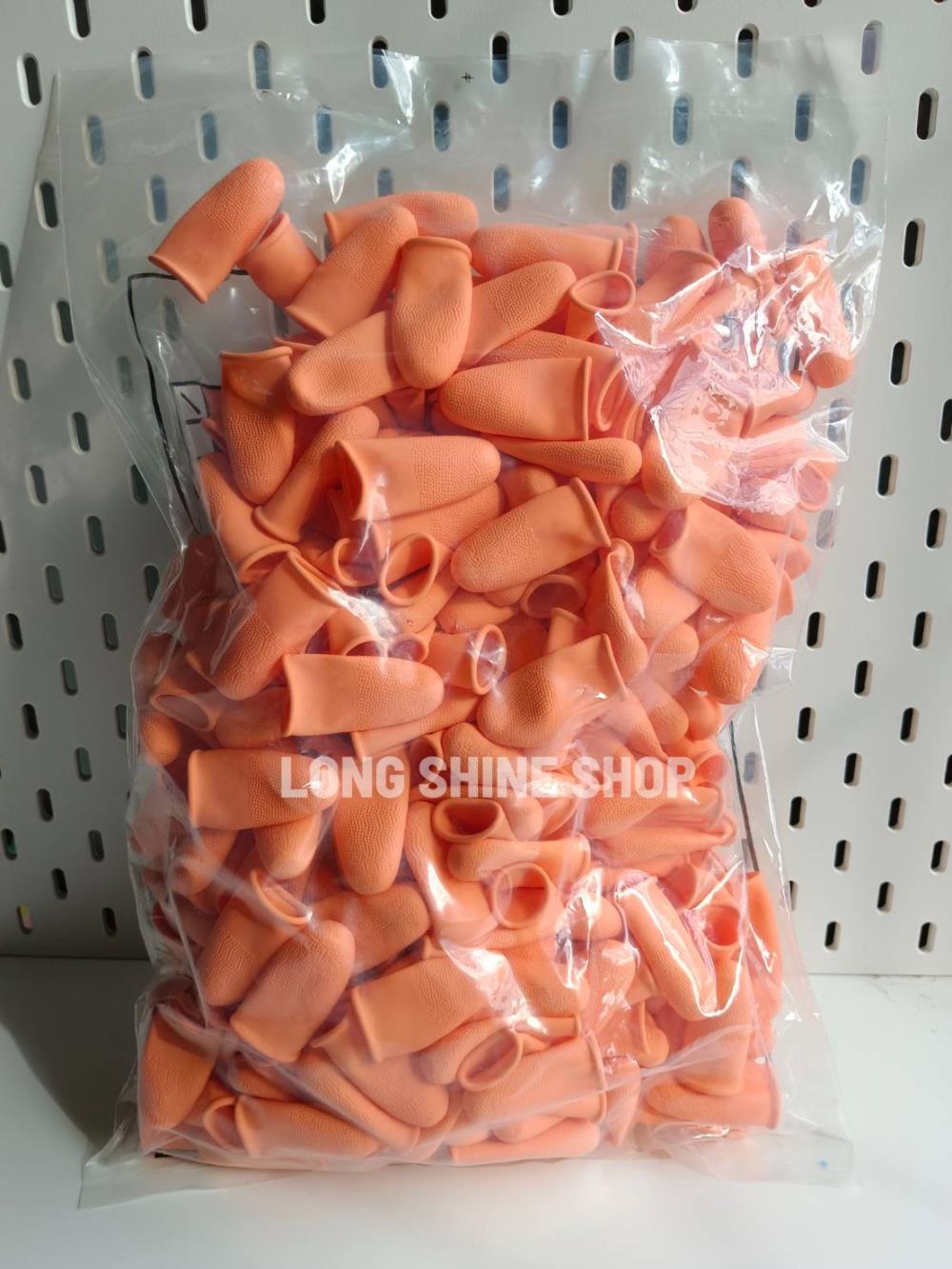 ถุงนิ้วยางสีส้ม กันบาดกันลื่น ถุงนิ้วมือ 300ชิ้น/ถุง Anti-Slip Finger Cot