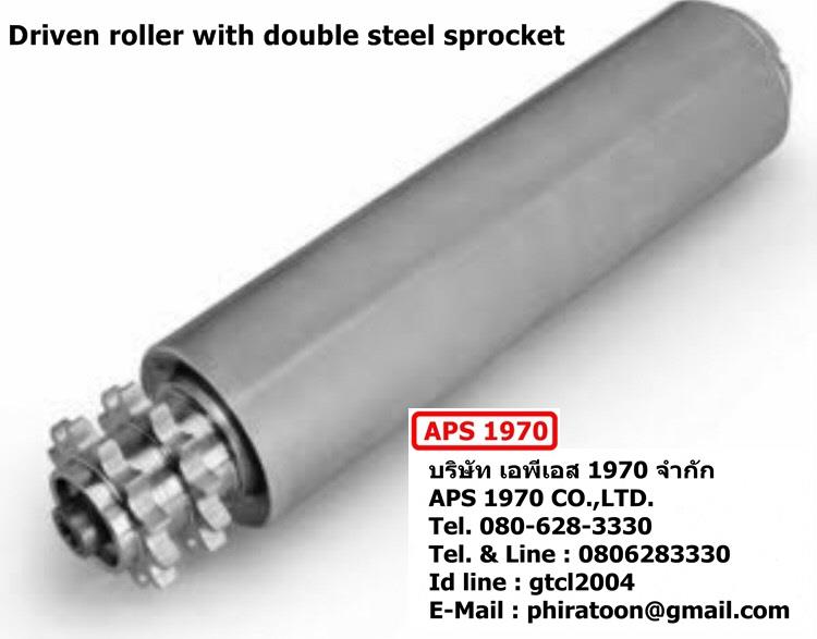 Fixed drive roller , ลูกกลิ้งขับ,Fixed drive roller , ลูกกลิ้งขับ , driven roller with a steel sprocket,APS 1970,Materials Handling/Conveyors