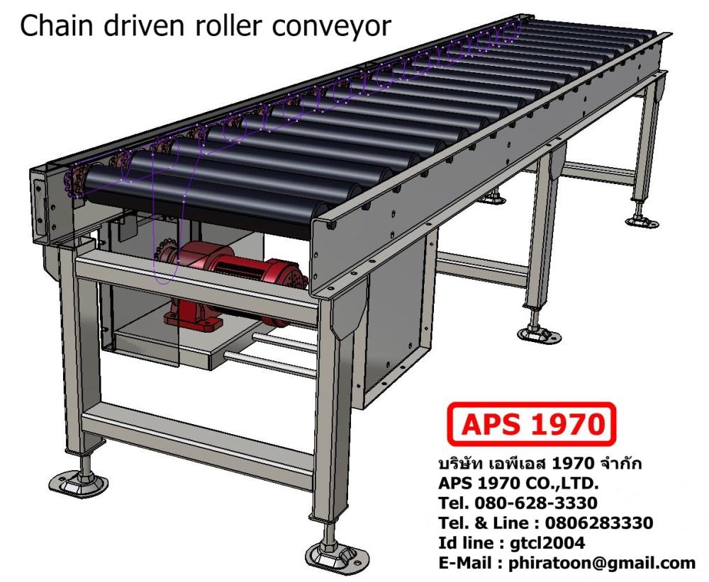 Chain driven roller conveyor , ลูกกลิ้งลำเลียงโซ่ขับ,Chain driven roller conveyor , ลูกกลิ้งลำเลียงโซ่ขับ,APS 1970,Materials Handling/Conveyors
