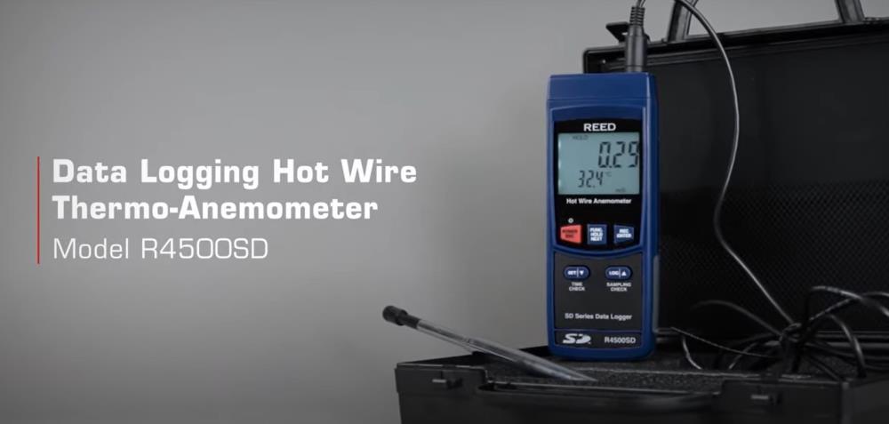 Data Logging Hot Wire Thermo Anemometer,Anemometer,REED,Engineering and Consulting/Laboratories