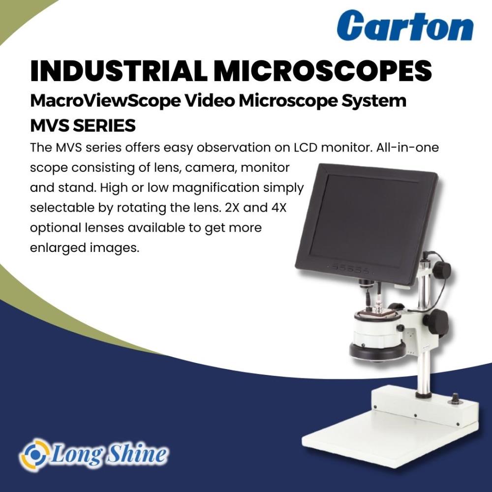 กล้องจุลทรรศน์ CARTON INDUSTRIAL MICROSCOPES MacroViewScope Video Microscope System MVS SERIES,กล้องจุลทรรศน์ CARTON INDUSTRIAL MICROSCOPES MacroViewScope Video Microscope System MVS SERIES,CARTON,Instruments and Controls/Microscopes