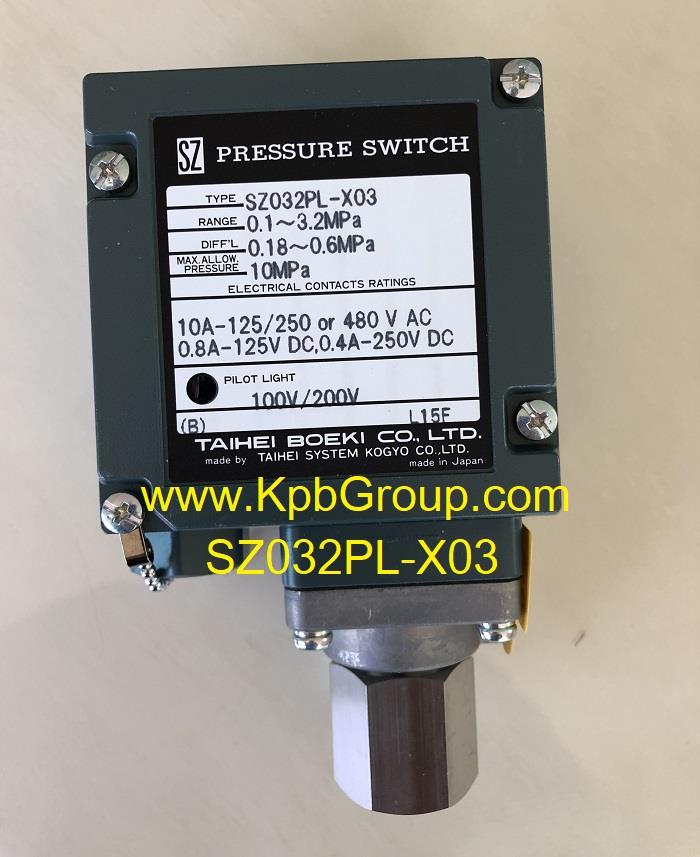 TAIHEI BOEKI Pressure Switch SZ-P Series,SZ032P, SZ032PL-X03, SZ070P, SZ210P, SZ400P, SZ635P, TAIHEI, TAIHEI BOEKI, Pressure Switch,TAIHEI BOEKI,Instruments and Controls/Switches