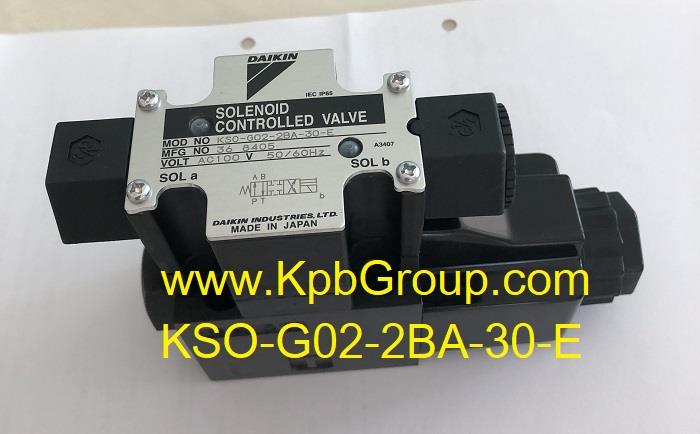 DAIKIN Solenoid Controlled Valve KSO-G02-2BA-30-E,KSO-G02-2BA-30-E, DAIKIN, Solenoid Controlled Valve,DAIKIN,Pumps, Valves and Accessories/Valves/Solenoid Valve