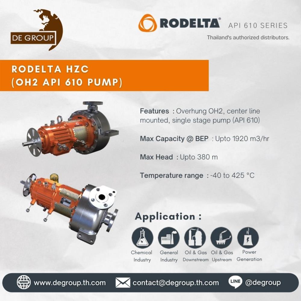 Rodelta HZC (OH2 API 610 pump),Rodelta , Rodelta Pump , Centrifugal pumps , API 610 , Chemical Industry , General Industry , Oil And Gas Downstream , Oil And Gas Upstream , Power Generation,Rodelta,Pumps, Valves and Accessories/Pumps/Centrifugal Pump
