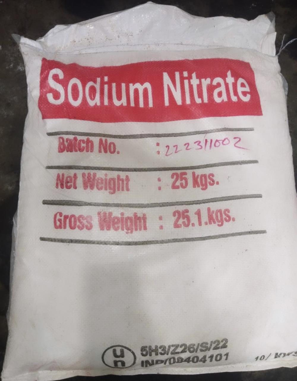 โซเดียมไนเตรท อินเดีย SODIUM NITRATE  India 25 กก./ถุง,โซเดียมไนเตรท อินเดีย SODIUM NITRATE  India 25 กก./ถุง,,Chemicals/General Chemicals