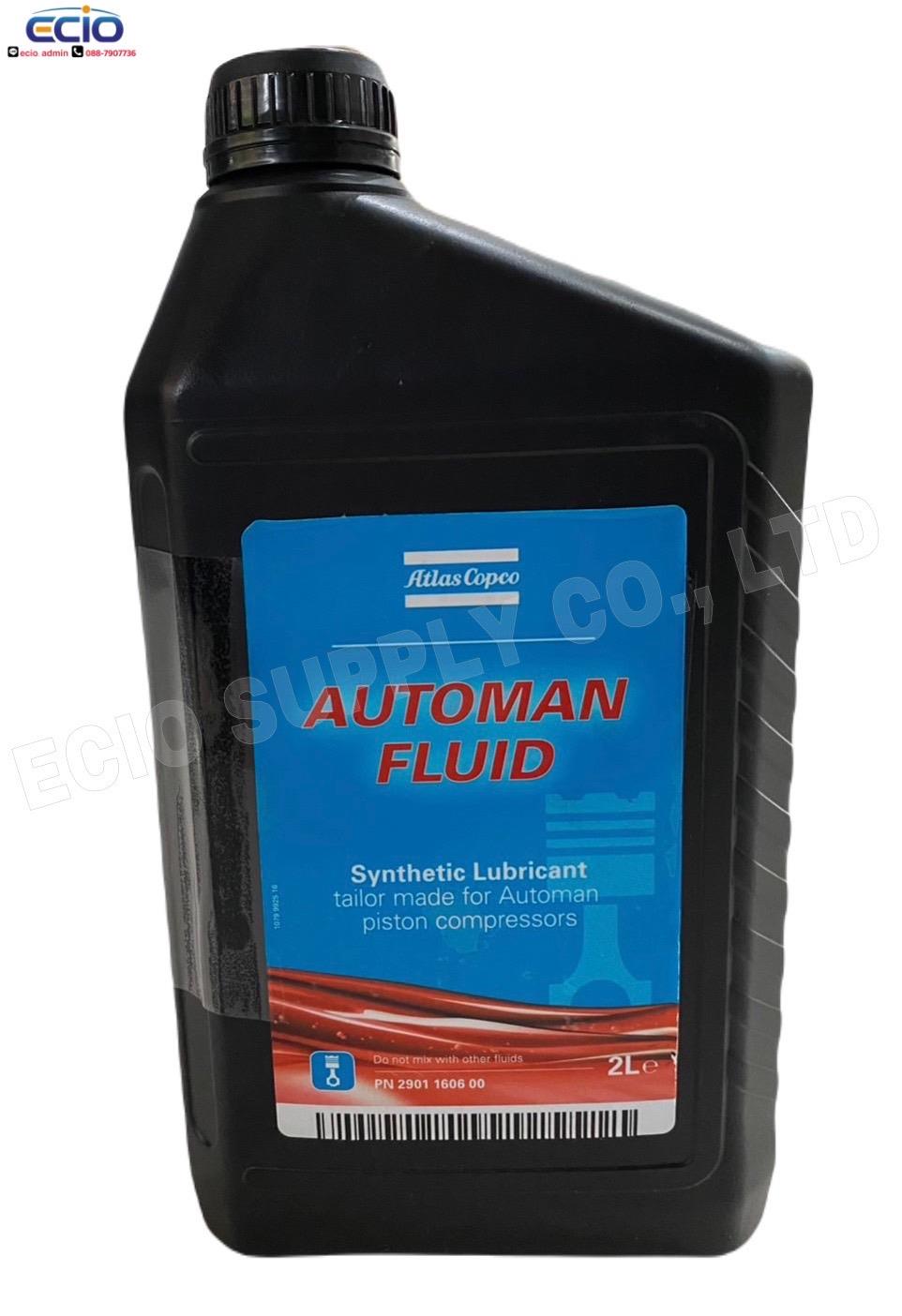 ( V ) Automan Oil 2L, P/N: 2901160600 ,Automan Oil 2L, P/N: 2901160600 ,Atlas Copco,Hardware and Consumable/Lubricants and Coolents