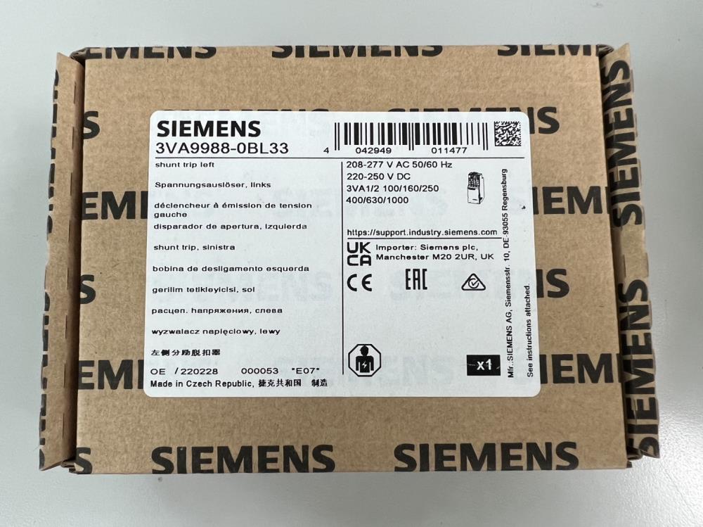Siemens 3VA9988-0BL33 Shunt trip left